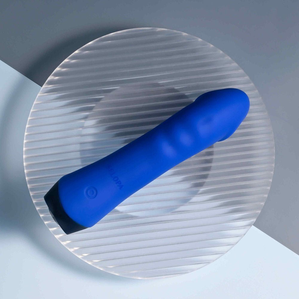Selopa BLUE BANGER - Blue 13.6 cm USB Rechargeable Vibrator - silkandsin