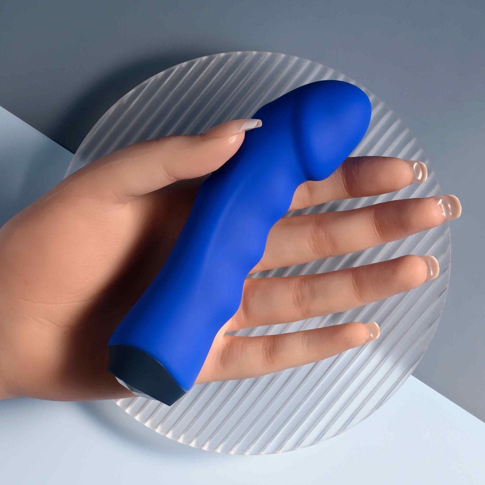 Selopa BLUE BANGER - Blue 13.6 cm USB Rechargeable Vibrator - silkandsin