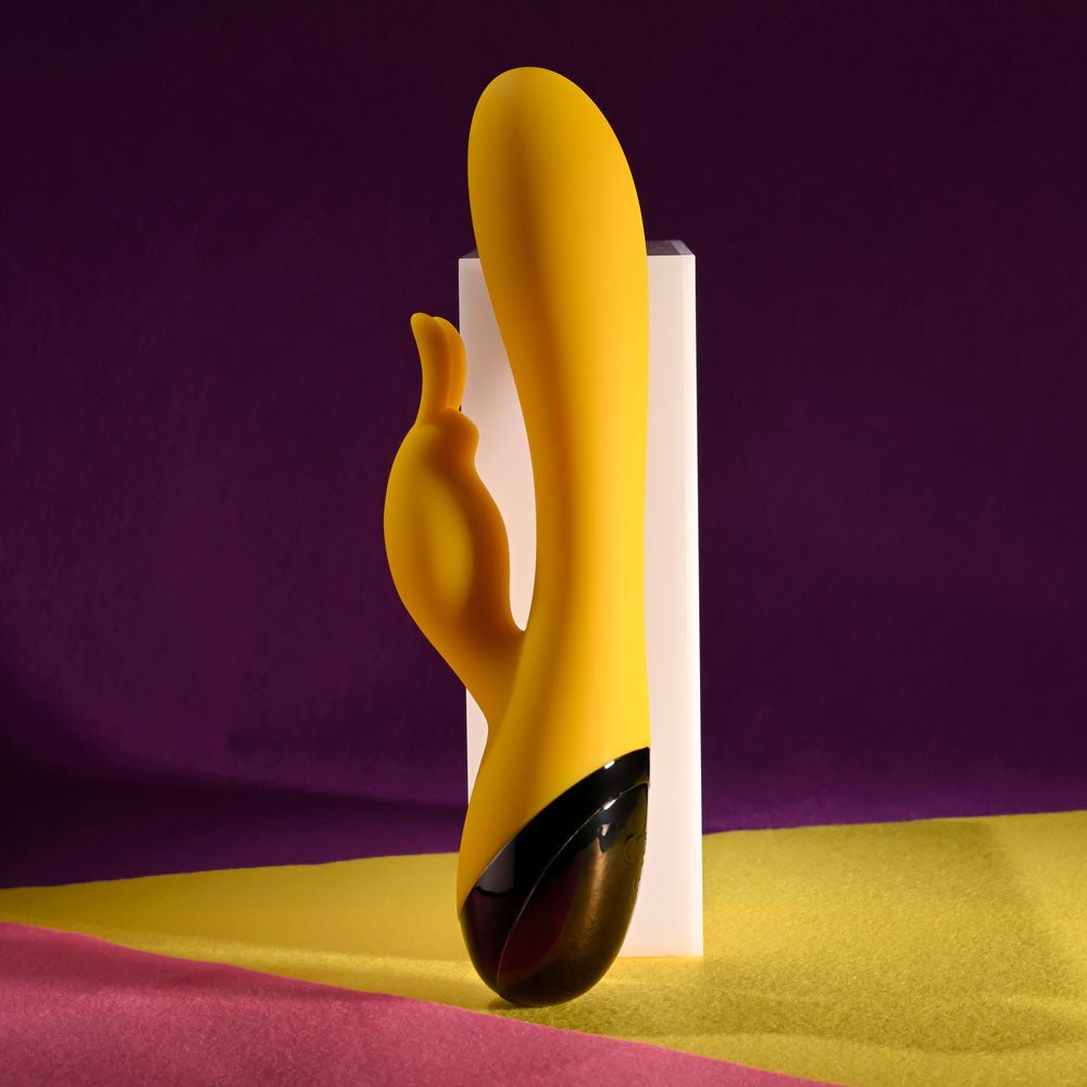Selopa BUZZZ BUNNY - Yellow 19.7 cm USB Rechargeable Rabbit Vibrator - silkandsin