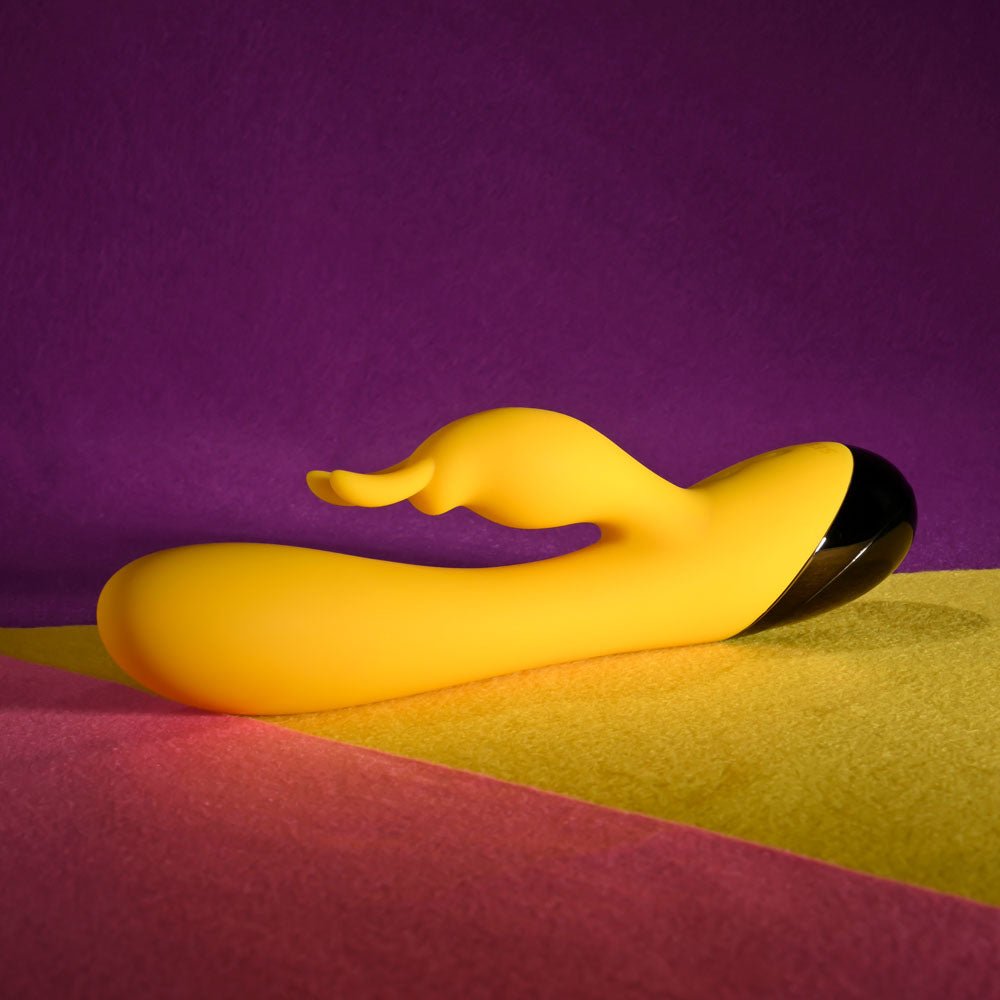 Selopa BUZZZ BUNNY - Yellow 19.7 cm USB Rechargeable Rabbit Vibrator - silkandsin