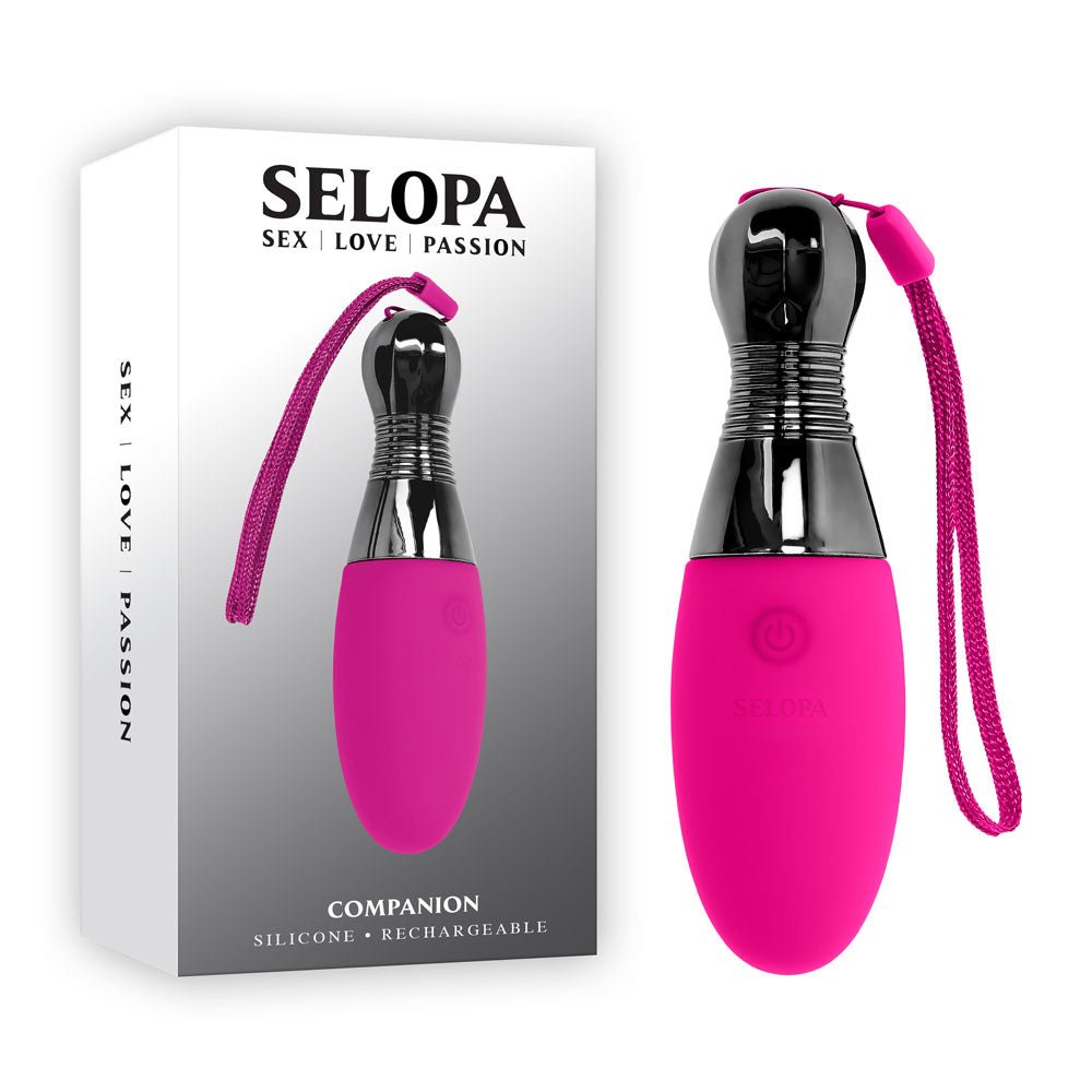 Selopa COMPANION - Pink 11.9 cm USB Rechargeable Vibrating Egg - silkandsin