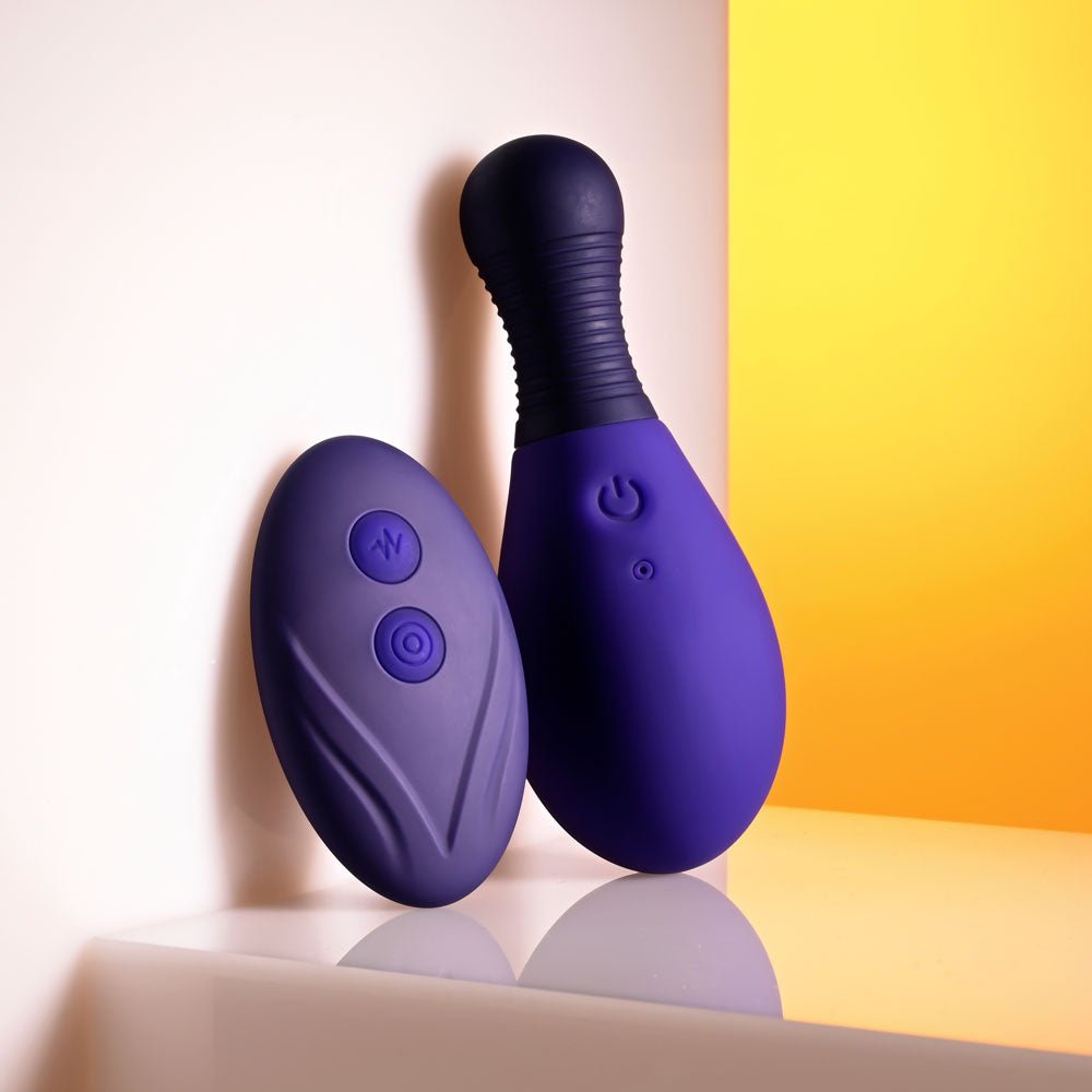 Selopa EGG ME ON - Purple 10 cm USB Rechargeable Egg with Wireless Remote - silkandsin