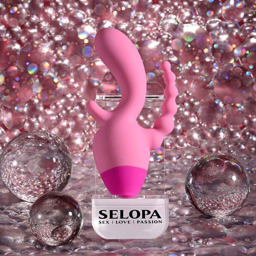Selopa GAME ON - Pink USB Rechargeable Mini Triple Stimulator - Silk and Sin