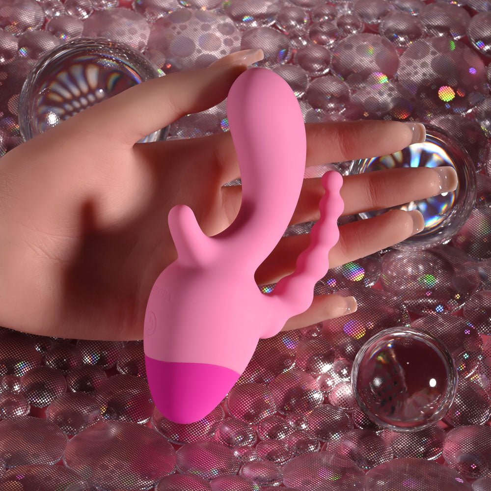Selopa GAME ON - Pink USB Rechargeable Mini Triple Stimulator - Silk and Sin