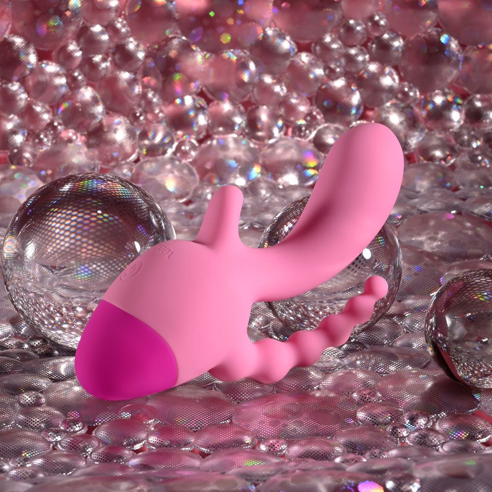 Selopa GAME ON - Pink USB Rechargeable Mini Triple Stimulator - Silk and Sin