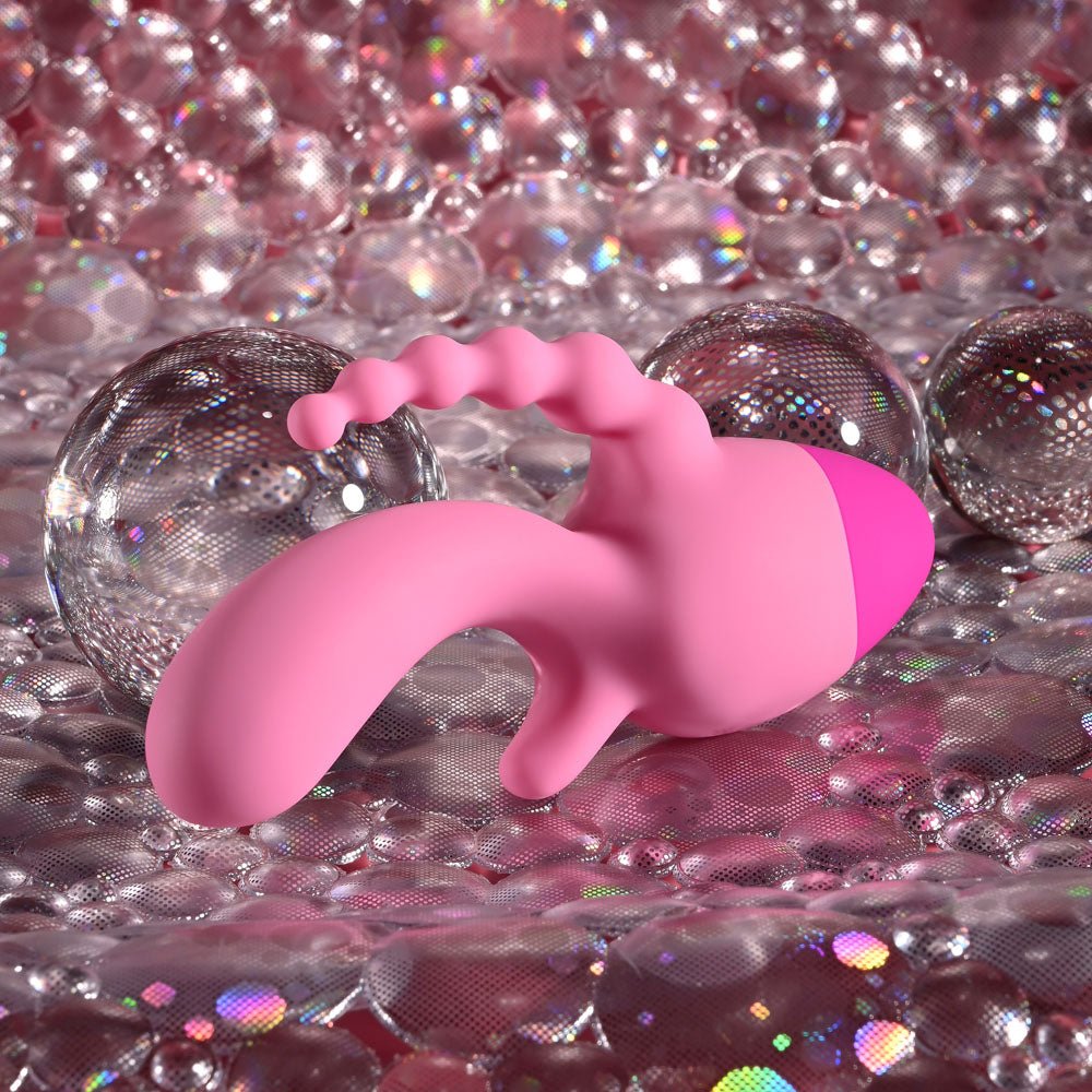 Selopa GAME ON - Pink USB Rechargeable Mini Triple Stimulator - Silk and Sin