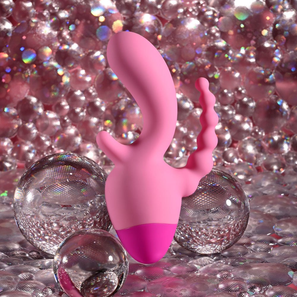 Selopa GAME ON - Pink USB Rechargeable Mini Triple Stimulator - Silk and Sin
