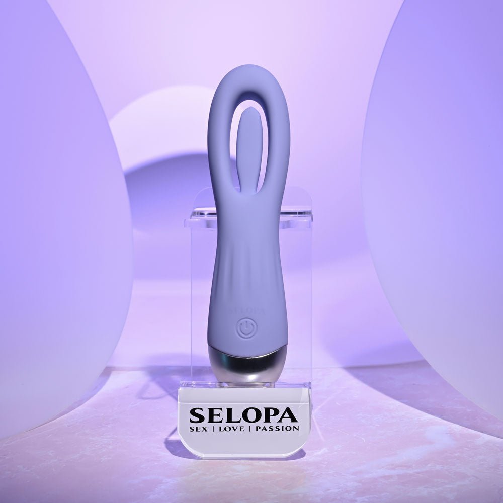Selopa IN A FLAP - Purple 15 cm USB Rechargeable Flicking Stimulator - silkandsin
