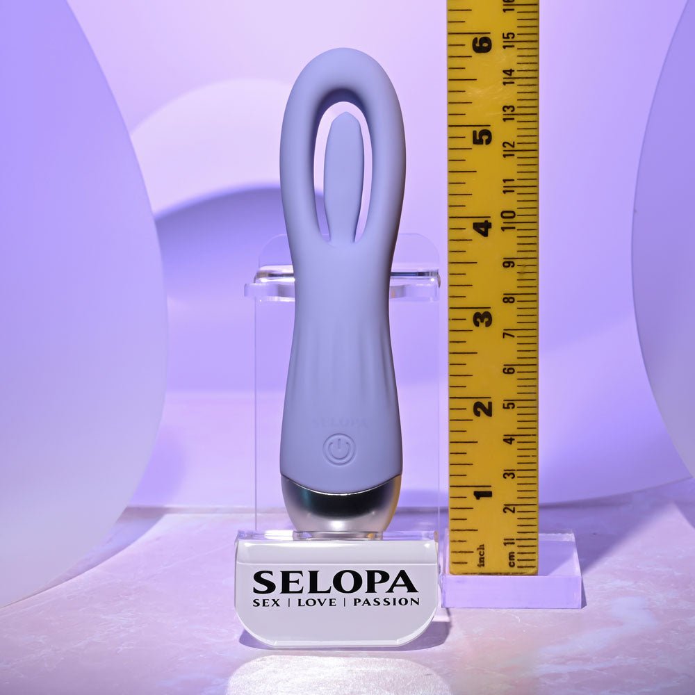 Selopa IN A FLAP - Purple 15 cm USB Rechargeable Flicking Stimulator - silkandsin