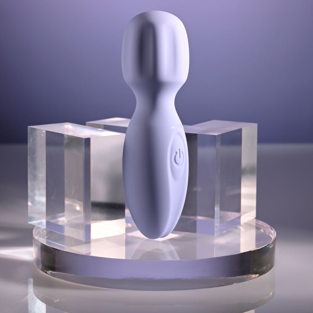 Selopa LIL' WAND - Purple 11 cm USB Rechargeable Massage Wand - silkandsin