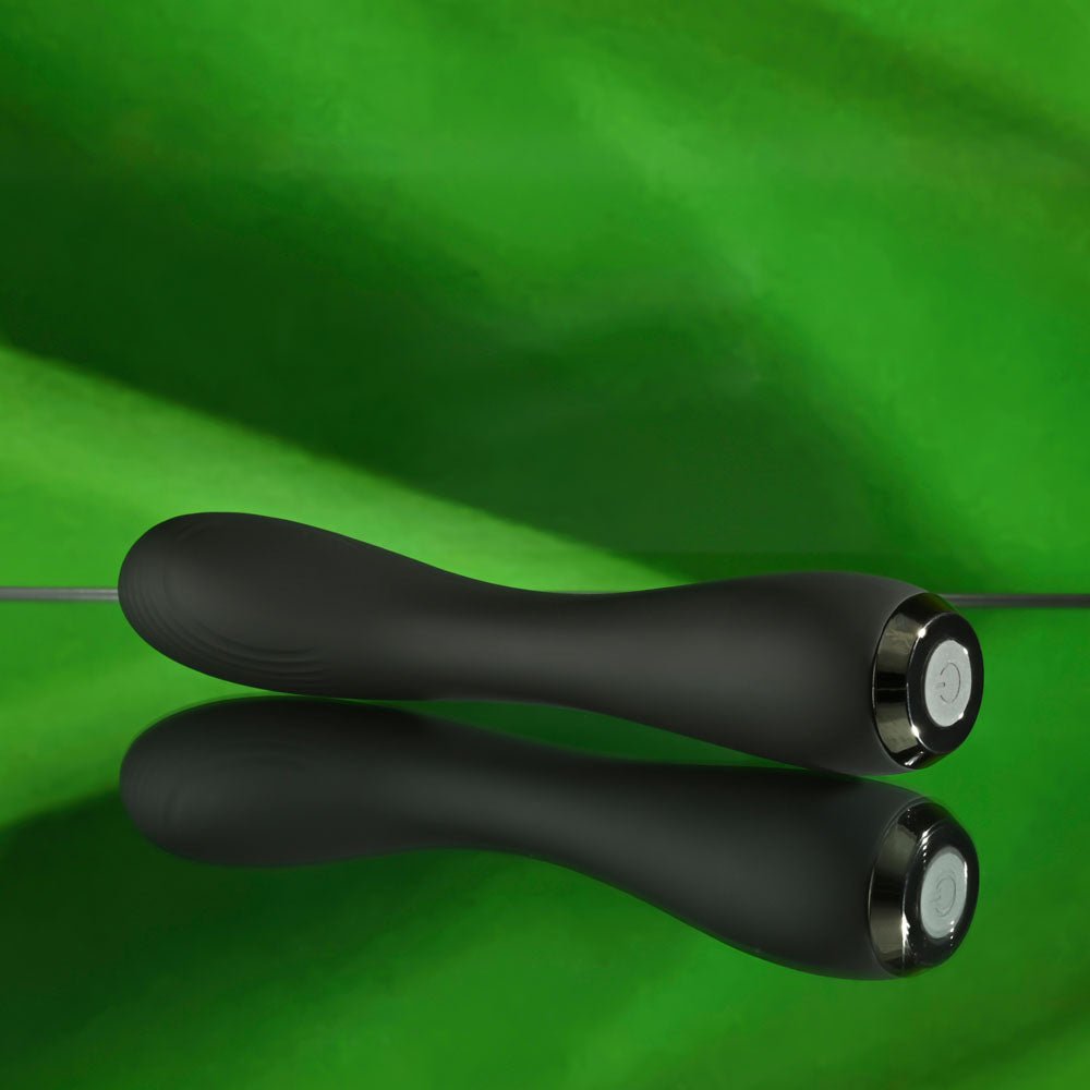 Selopa MIDNIGHT MAGIC - Black 20.2 cm USB Rechargeable Vibrator - silkandsin