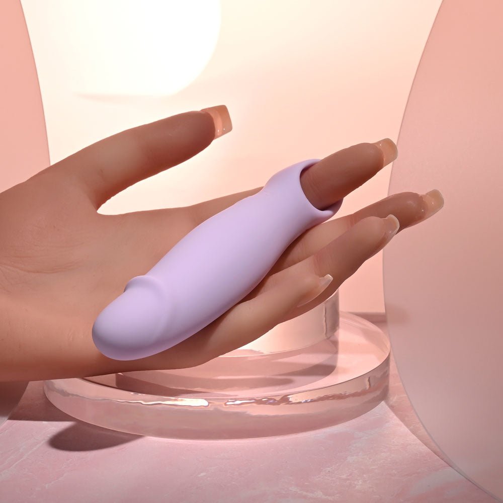 Selopa PETITE PECKER - Purple 11.7 cm USB Rechargeable Mini Vibrator - silkandsin