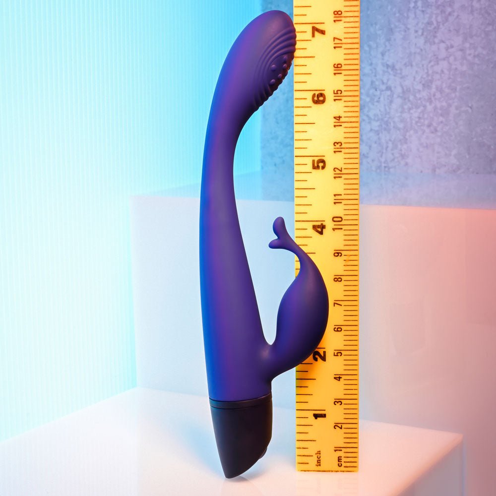 Selopa PLUM PASSION - Purple 18.3 cm USB Rechargeable Rabbit Vibrator - silkandsin