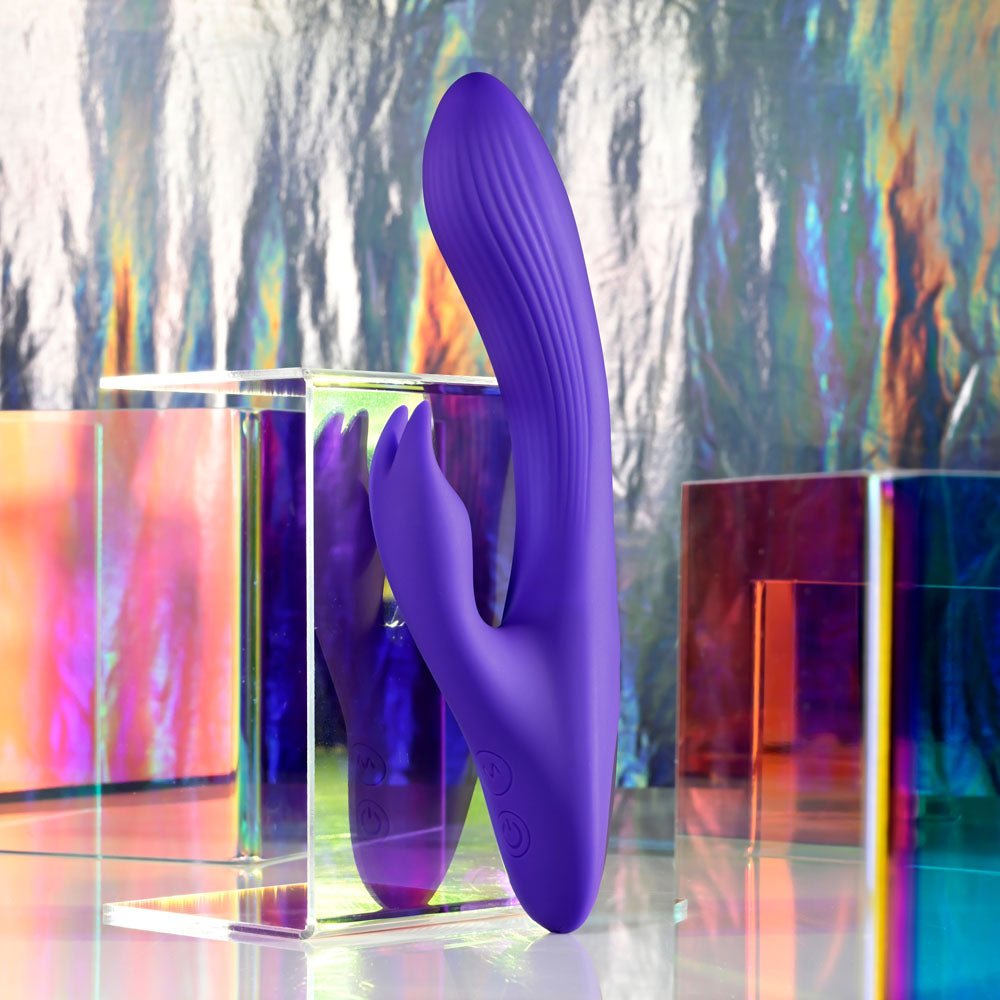 Selopa POSEABLE BUNNY - Purple 21 cm USB Rechargeable Poseable Rabbit Vibrator - silkandsin