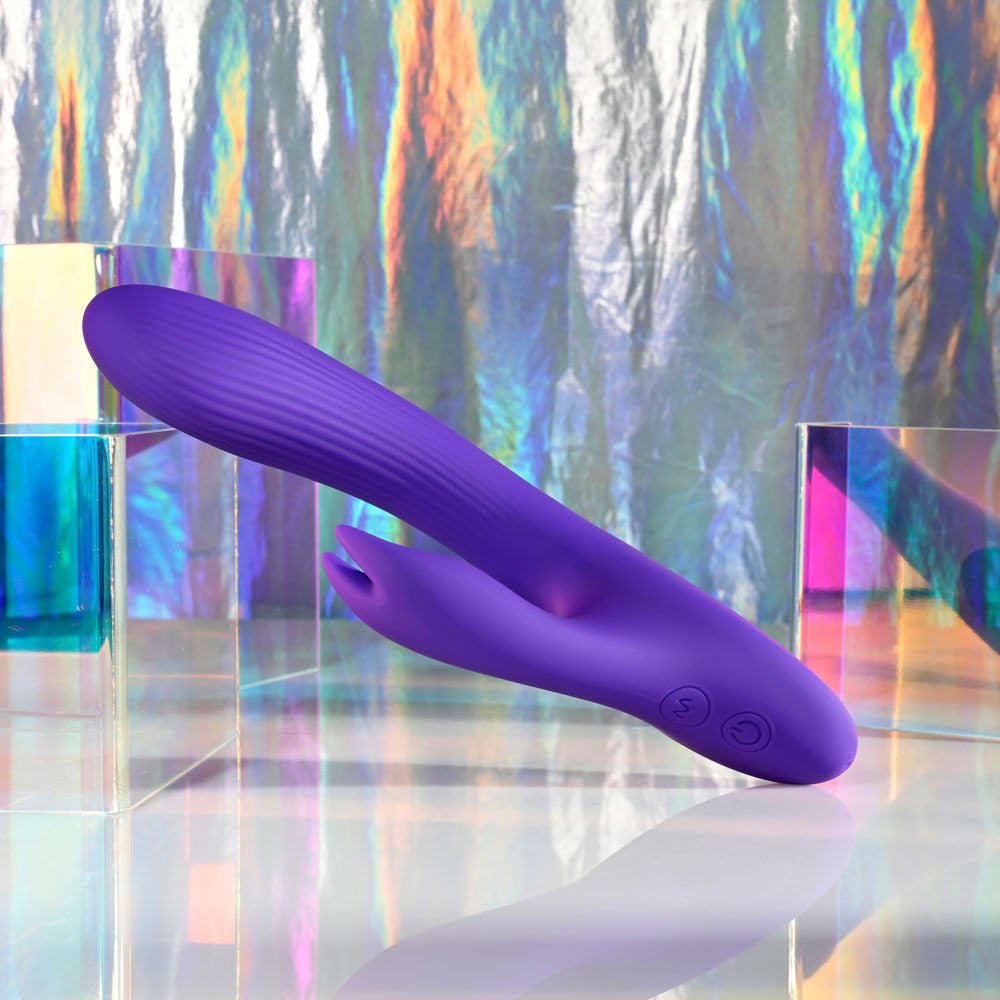 Selopa POSEABLE BUNNY - Purple 21 cm USB Rechargeable Poseable Rabbit Vibrator - silkandsin