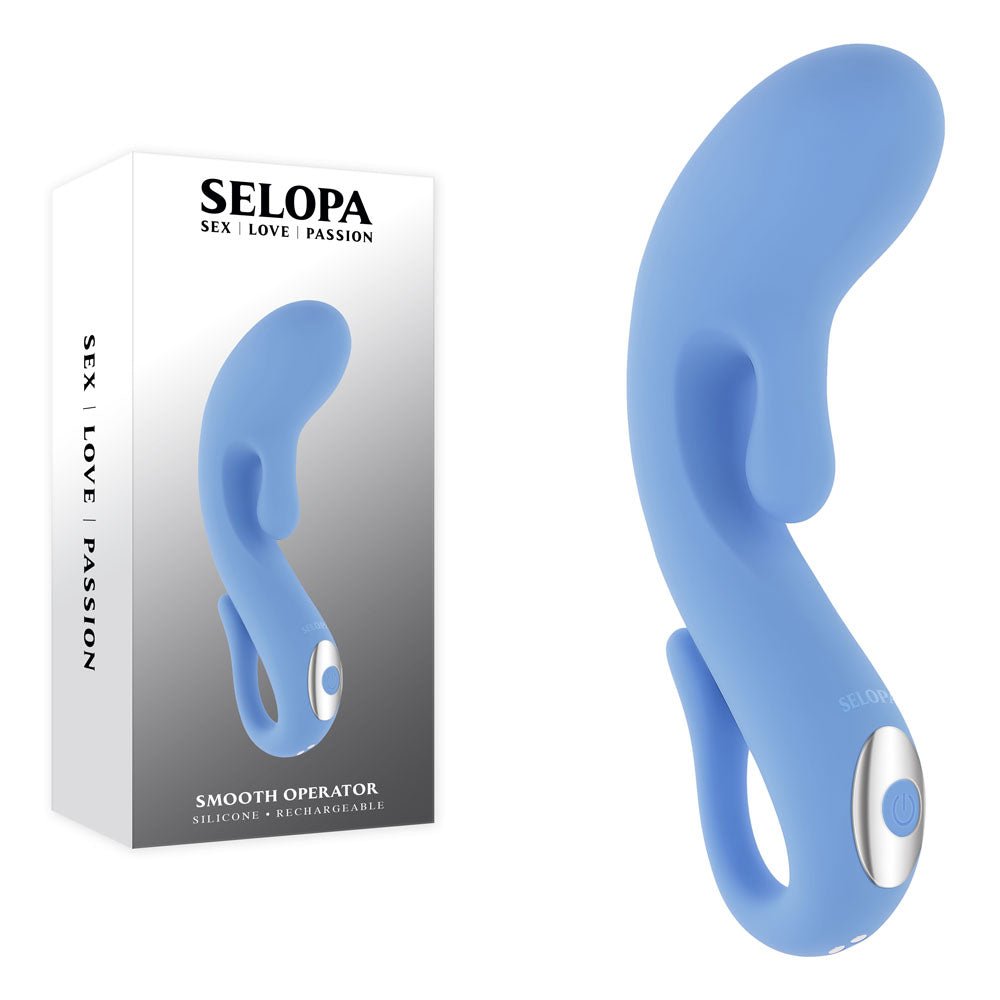 Selopa SMOOTH OPERATOR - Blue USB Rechargeable Vibrator - silkandsin