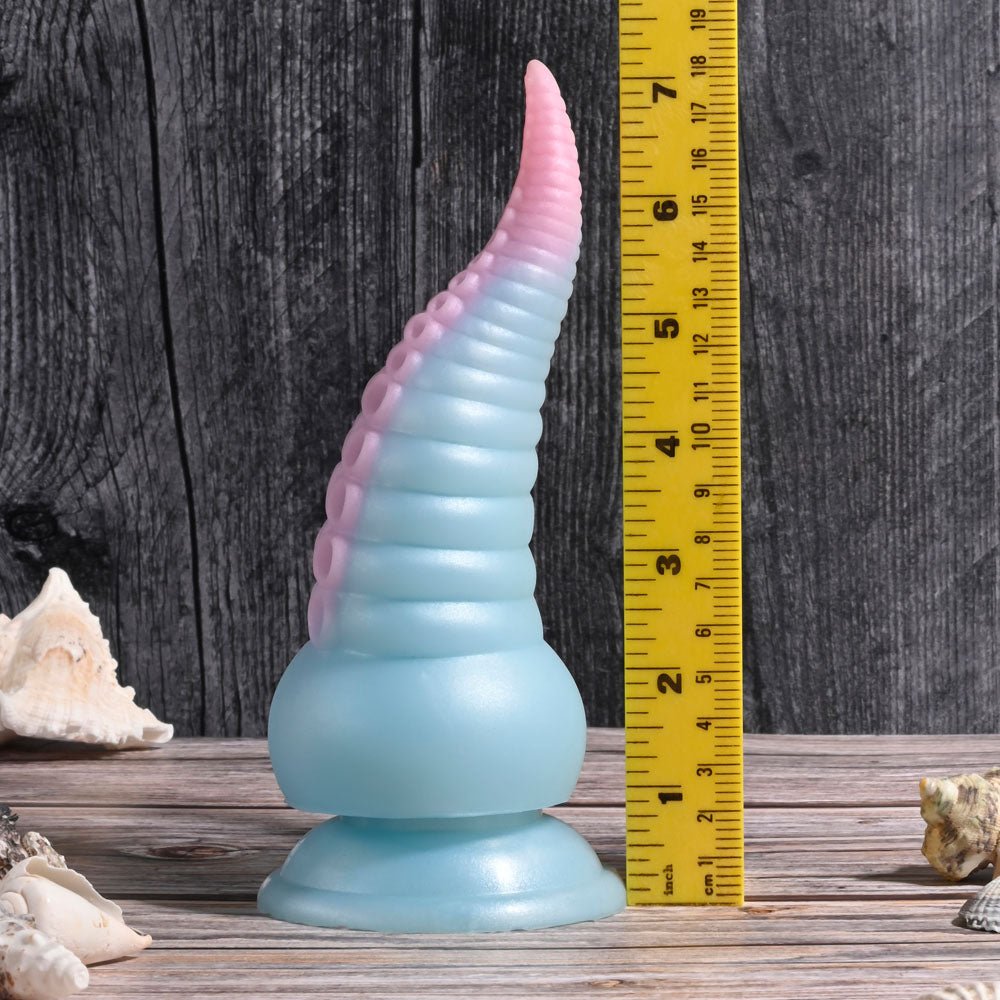 Selopa STUCK ON YOU - Blue/Pink 19 cm USB Rechargeable Vibrating Tentacle Fantasy Dildo - silkandsin
