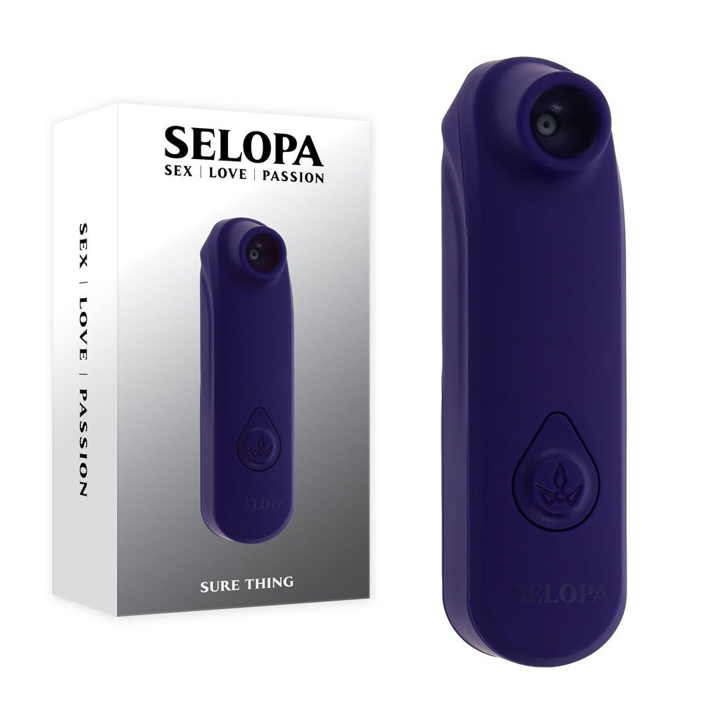 Selopa SURE THING - Black Vibrating & Sucking Stimulator - silkandsin
