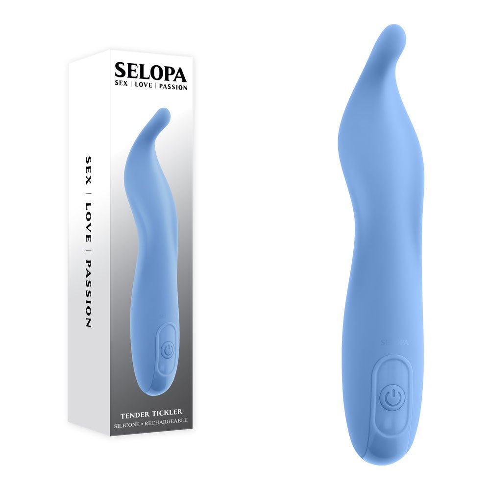 Selopa TENDER TICKLER - Blue 16.2 cm USB Rechargeable Pinpoint Stimulator - silkandsin