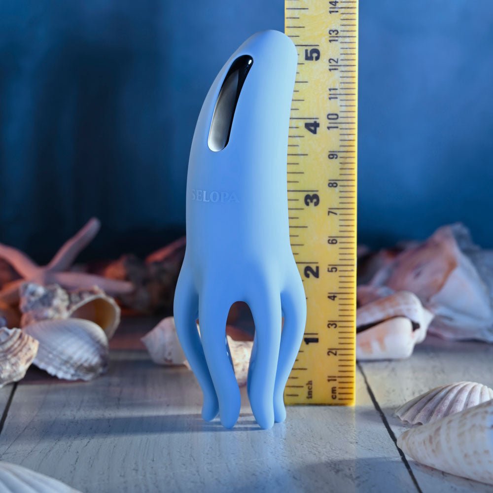 Selopa TENTACLE TICKLER - Blue USB Rechargeable Vibrating Stimulator - silkandsin