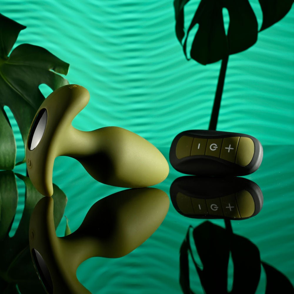 Selopa THE COLONEL - Green 10.1 cm USB Rechargeable Vibrating Butt Plug with Wireless Remote - silkandsin