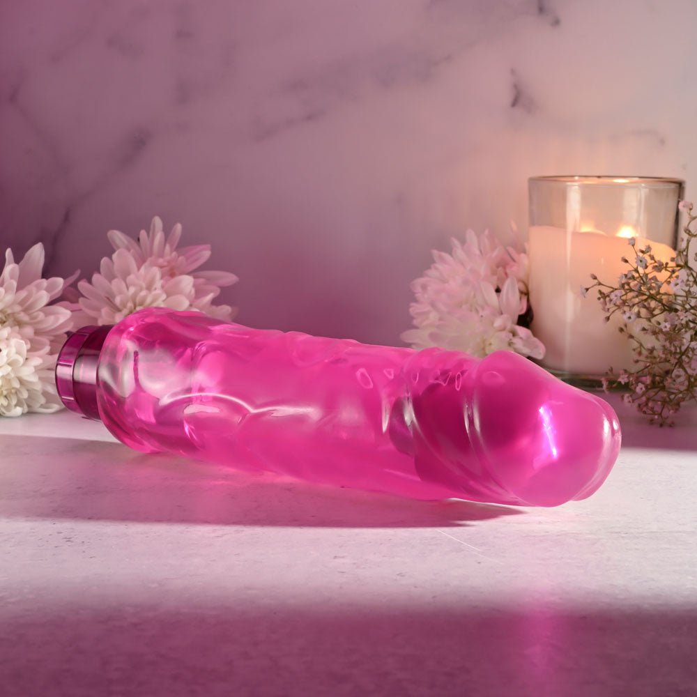 Selopa THICC BOI - Pink 22.9 cm Vibrator - silkandsin