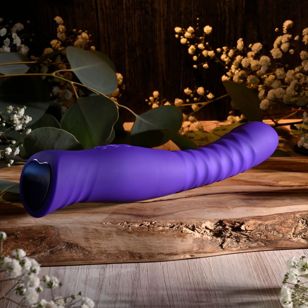 Selopa TRIXXXIE - Purple 22.2 cm USB Rechargeable Vibrator - silkandsin