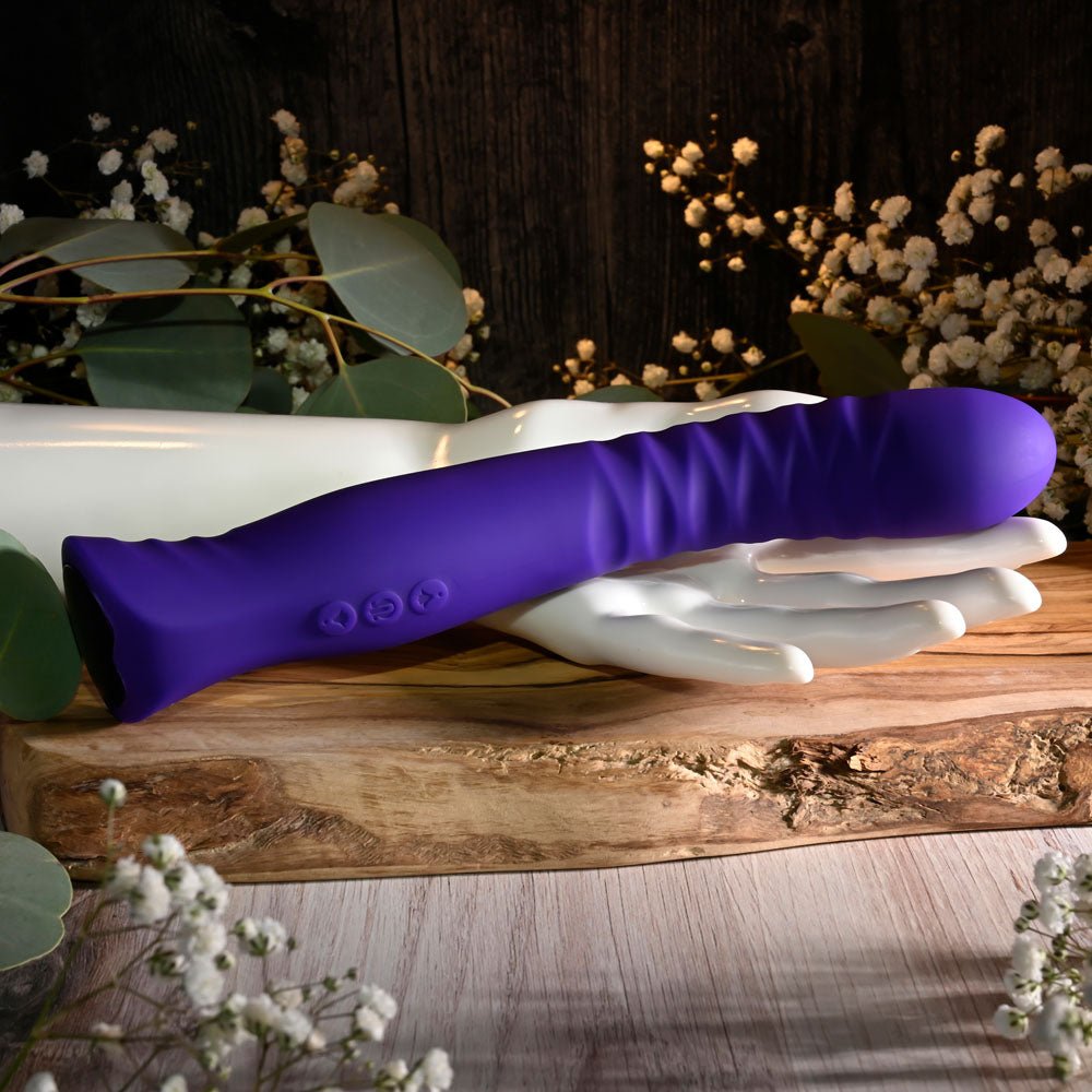 Selopa TRIXXXIE - Purple 22.2 cm USB Rechargeable Vibrator - silkandsin