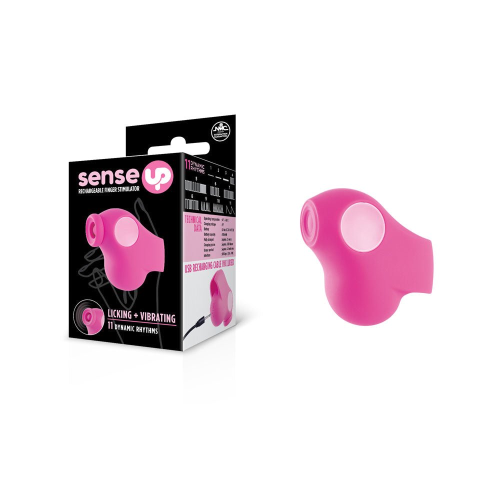 Sense Up - Pink USB Rechargeable Finger Stimulator - Silk and Sin