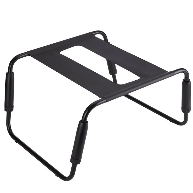 Sex Chair Adjustable Height Black TPU Seat - Silk and Sin
