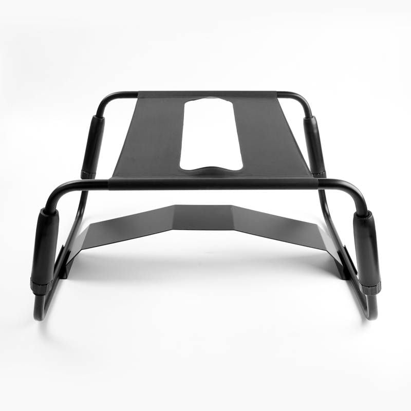 Sex Chair Adjustable Height Black w Arch Bridge - Silk and Sin