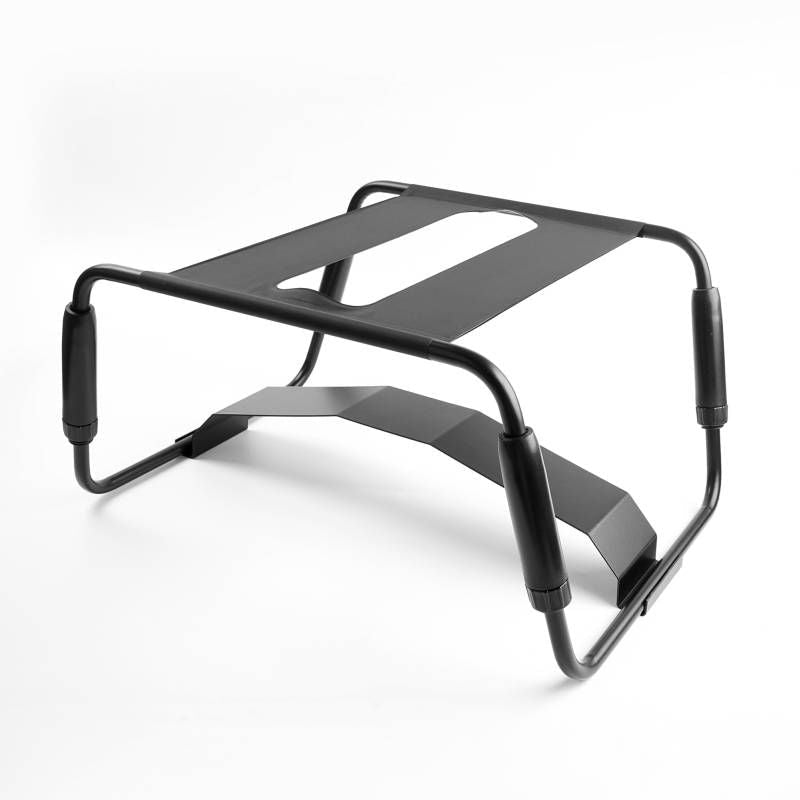 Sex Chair Adjustable Height Black w Arch Bridge - Silk and Sin