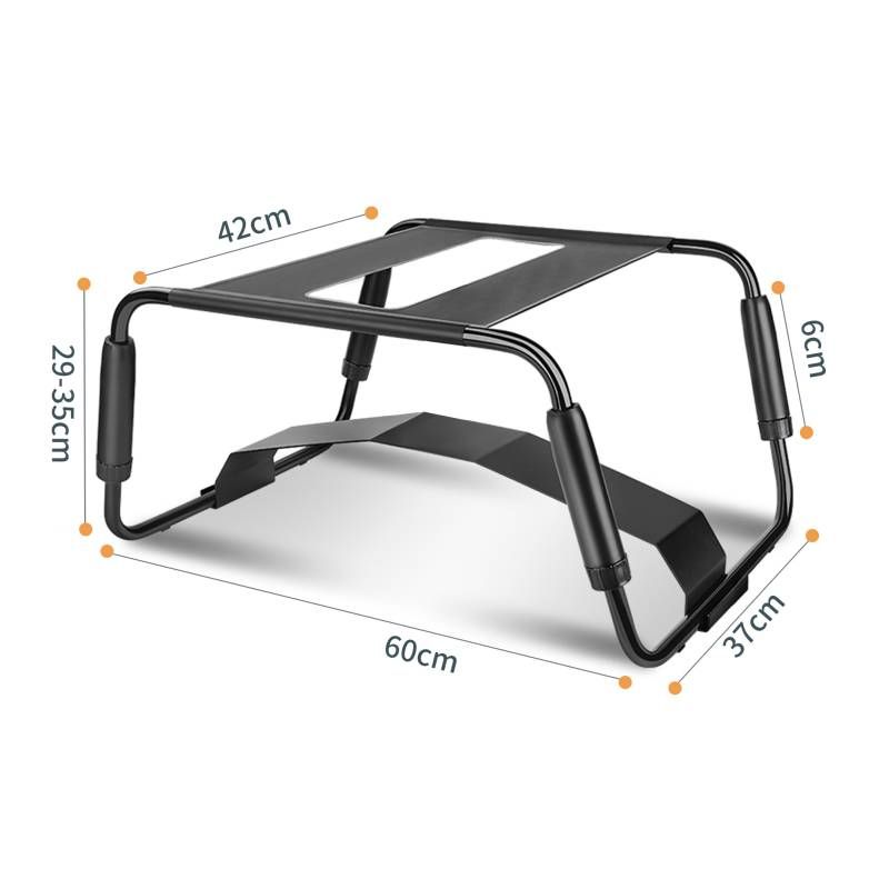 Sex Chair Adjustable Height Black w Arch Bridge - Silk and Sin