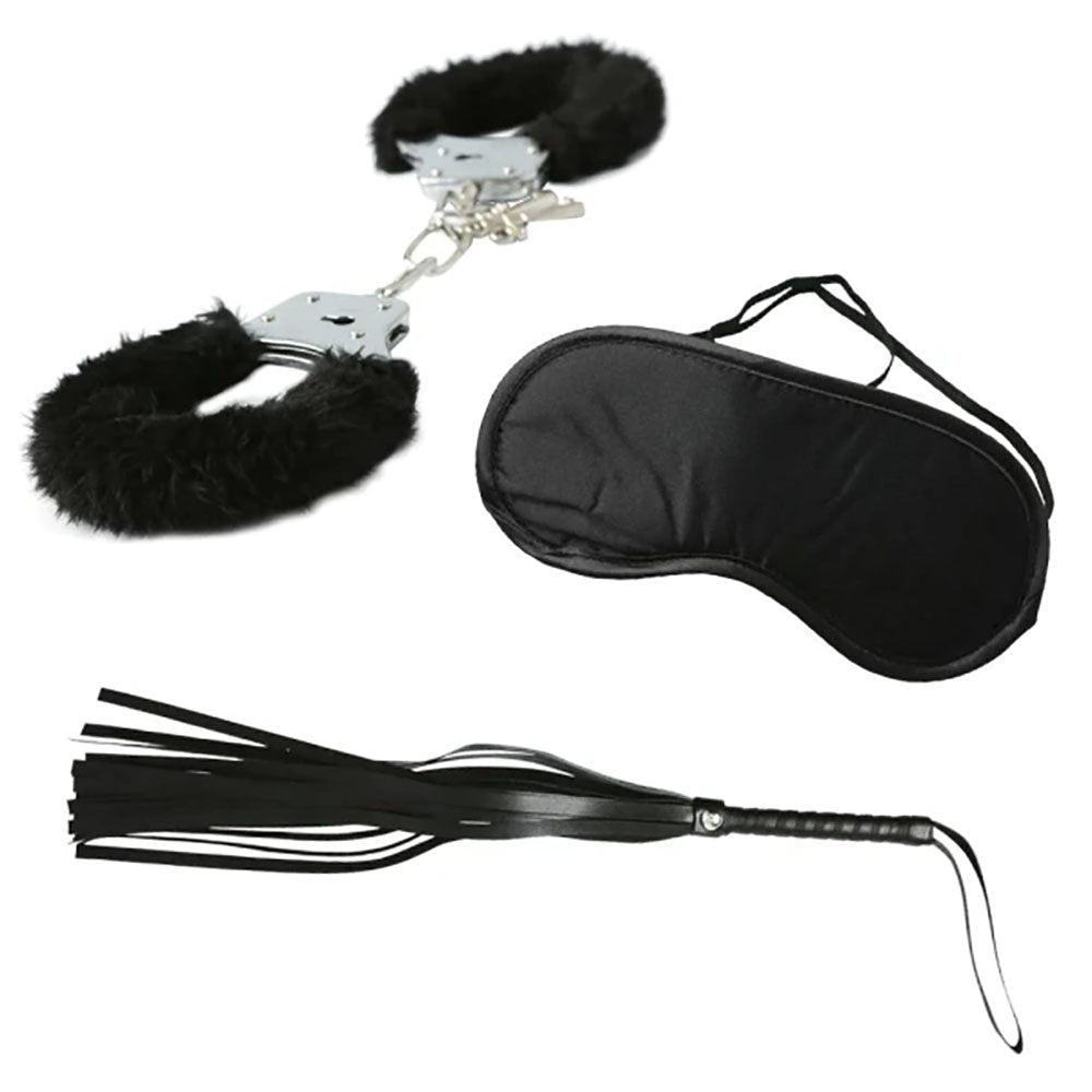 Sex & Mischief 3 Piece Intro to S&M Kit - Beginner Bondage Kit - 3 Piece Set - silkandsin