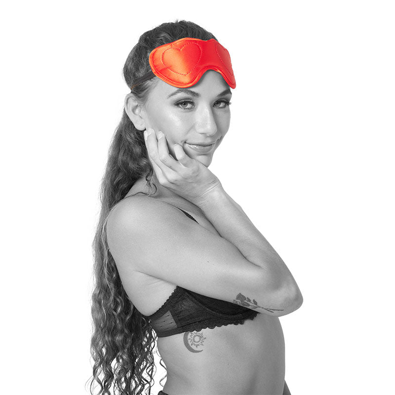 Sex & Mischief Amor Blindfold - Red Padded Blindfold - silkandsin