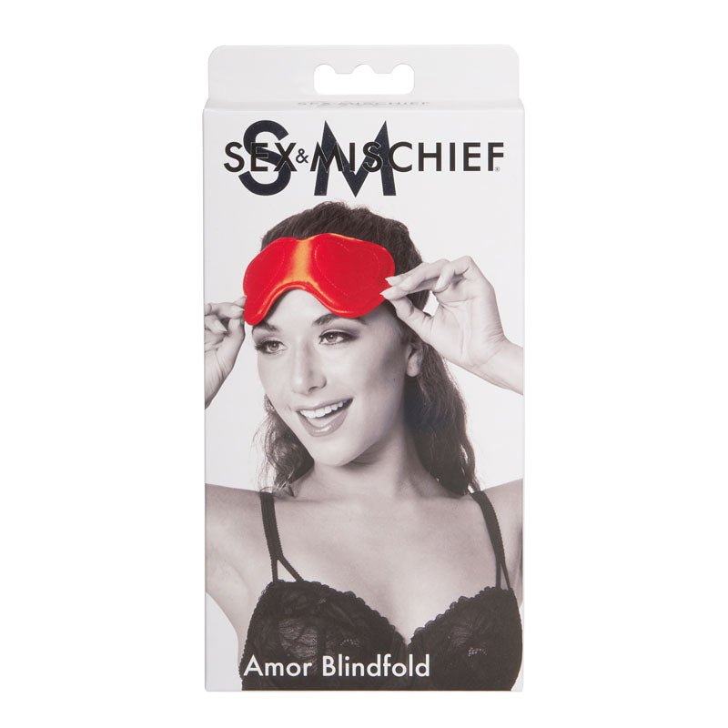Sex & Mischief Amor Blindfold - Red Padded Blindfold - silkandsin