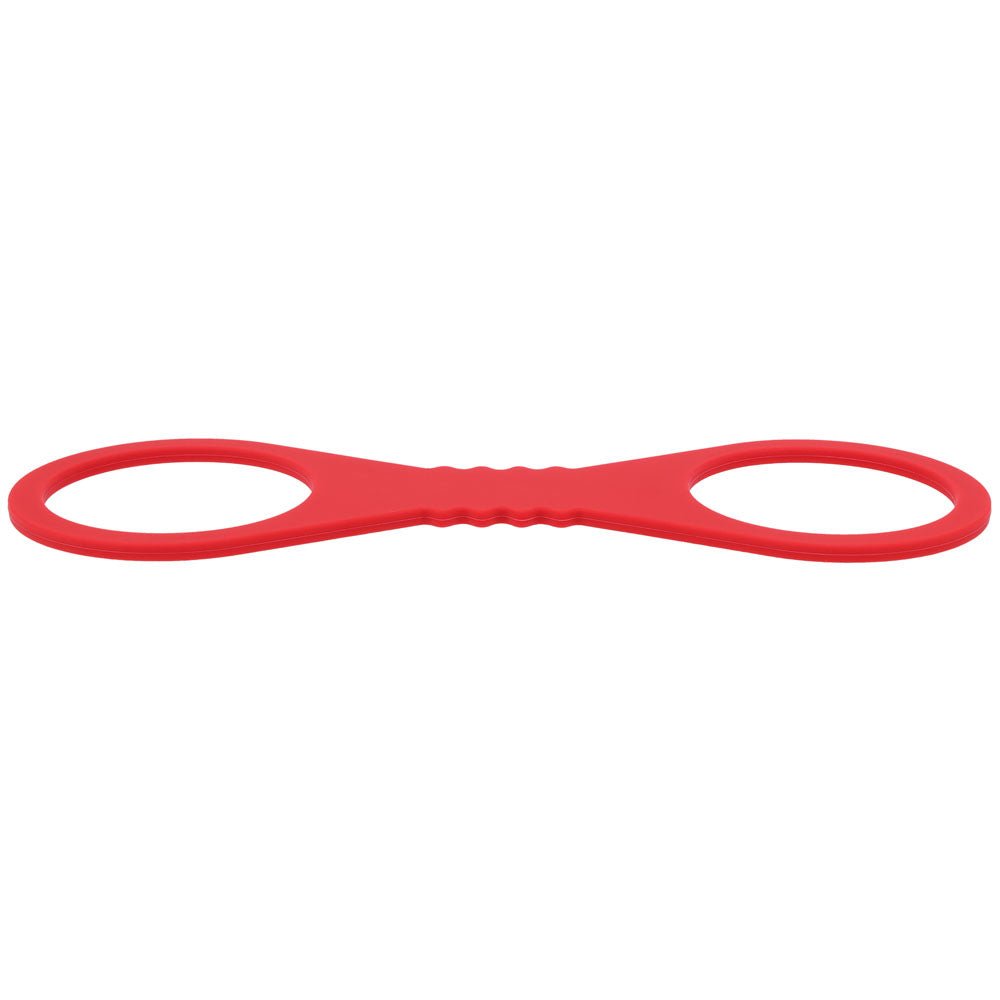 Sex & Mischief Amor Large Silicone Cuffs - Red Large Restraints - silkandsin