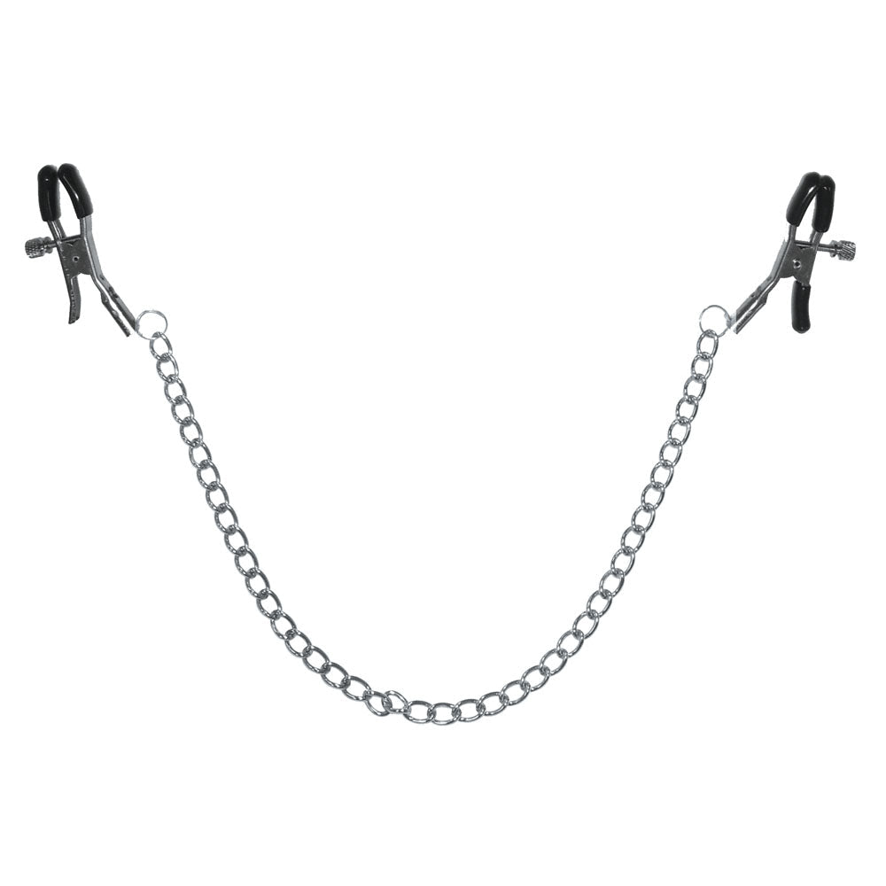 Sex & Mischief Chained Nipple Clamps - Nipple Clamps with 30 cm Chain - silkandsin