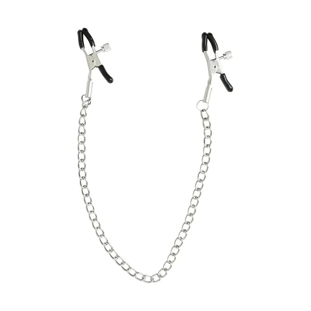 Sex & Mischief Chained Nipple Clamps - Nipple Clamps with 30 cm Chain - silkandsin