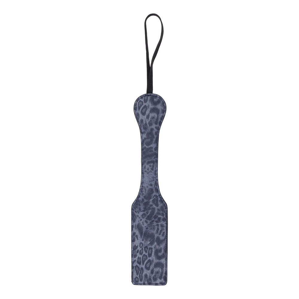 Sex & Mischief Cougar Studded Paddle - Navy Blue Paddle with Gold Studs - silkandsin
