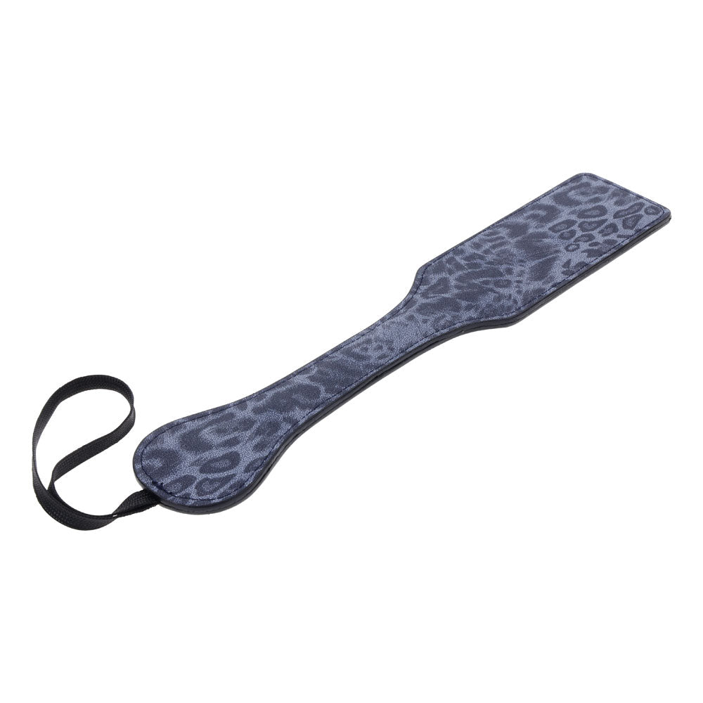 Sex & Mischief Cougar Studded Paddle - Navy Blue Paddle with Gold Studs - silkandsin