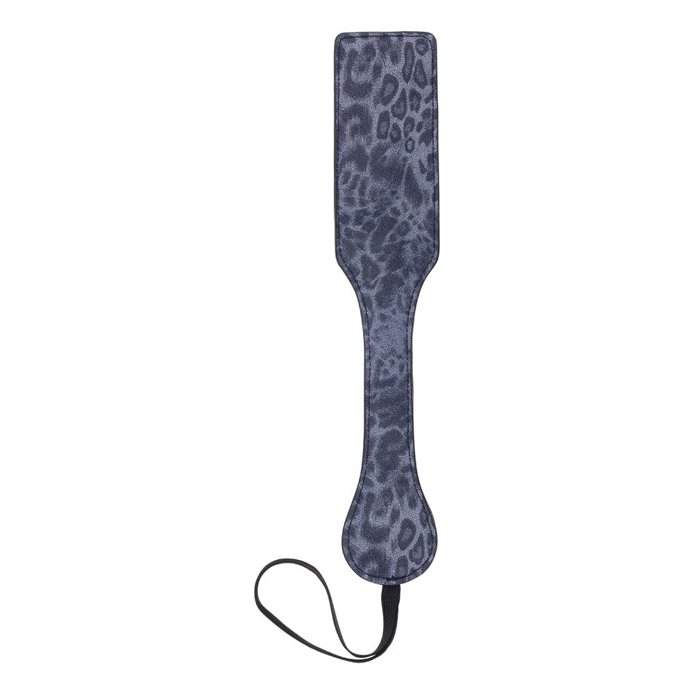 Sex & Mischief Cougar Studded Paddle - Navy Blue Paddle with Gold Studs - silkandsin