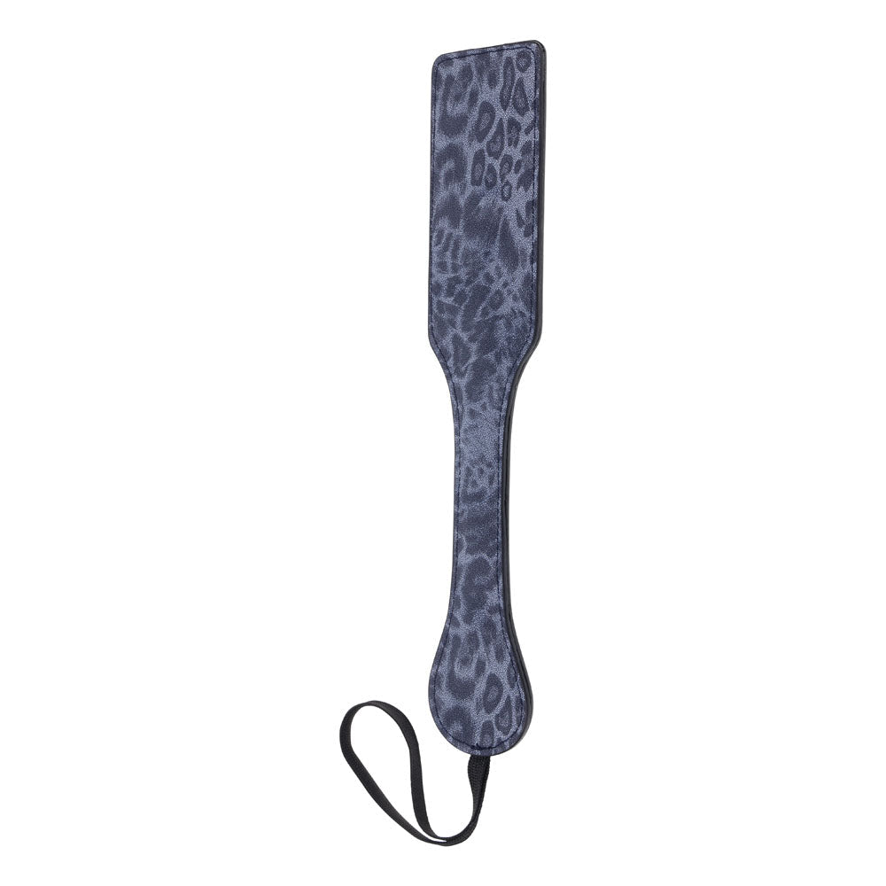 Sex & Mischief Cougar Studded Paddle - Navy Blue Paddle with Gold Studs - silkandsin