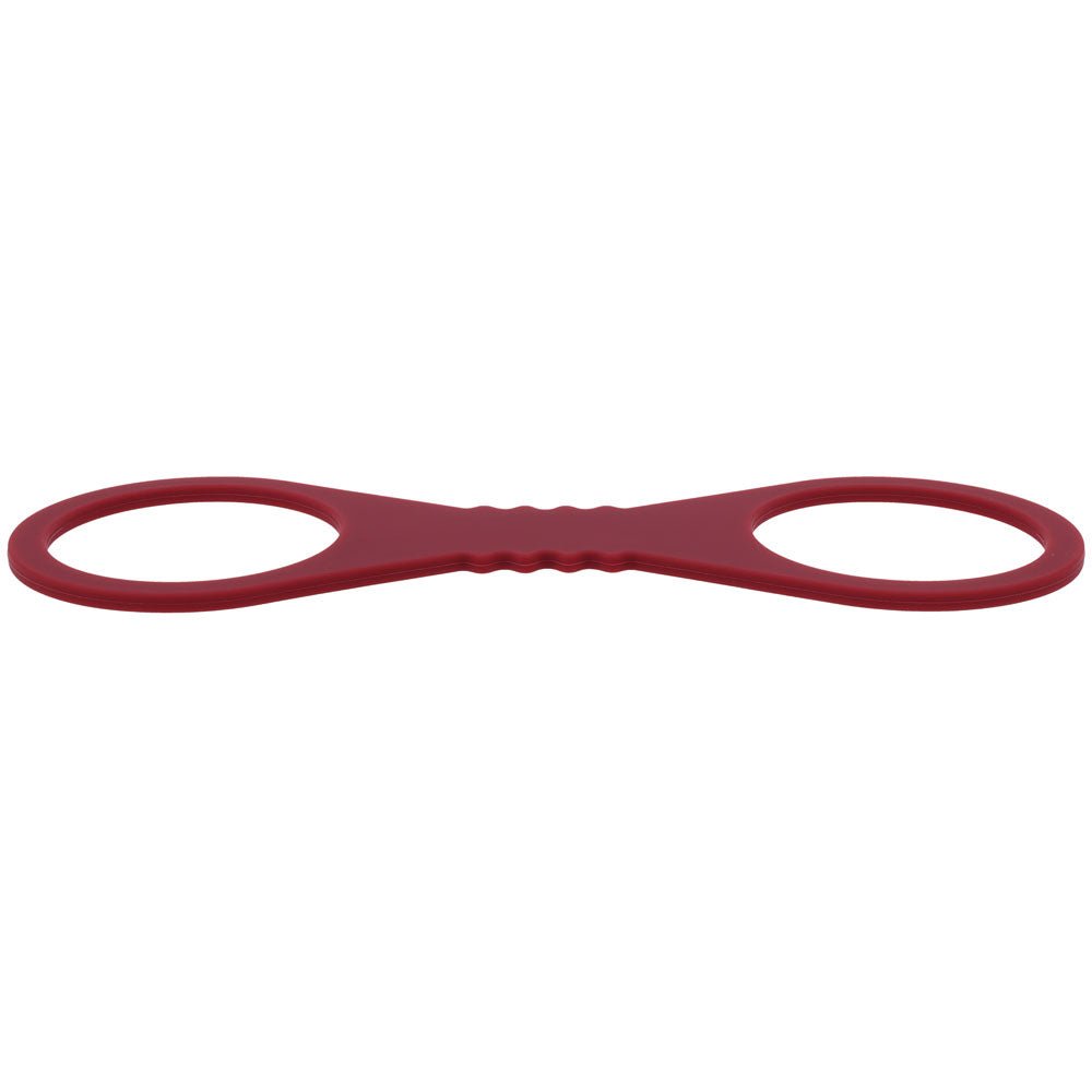 Sex & Mischief Enchanted Large Silicone Cuffs - Burgundy Large Restraints - silkandsin