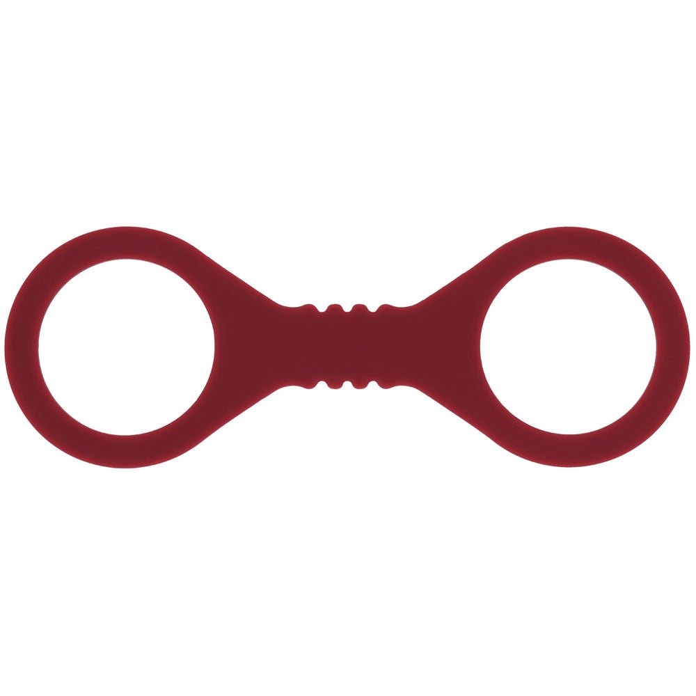 Sex & Mischief Enchanted Small Silicone Cuffs - Burgundy Small Restraints - silkandsin