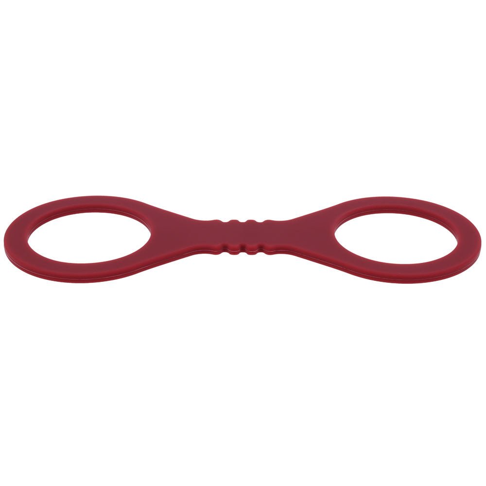 Sex & Mischief Enchanted Small Silicone Cuffs - Burgundy Small Restraints - silkandsin