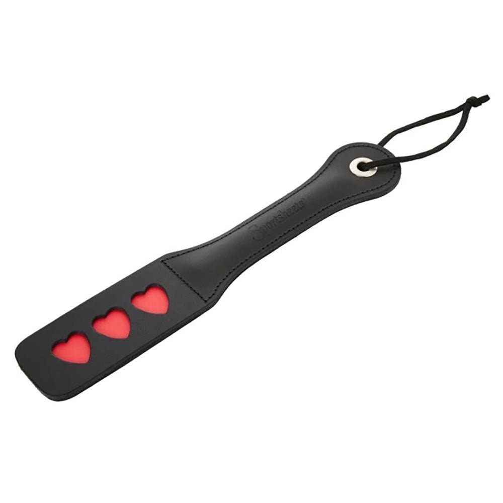 Sex & Mischief Heart Paddle - Black Paddle - silkandsin