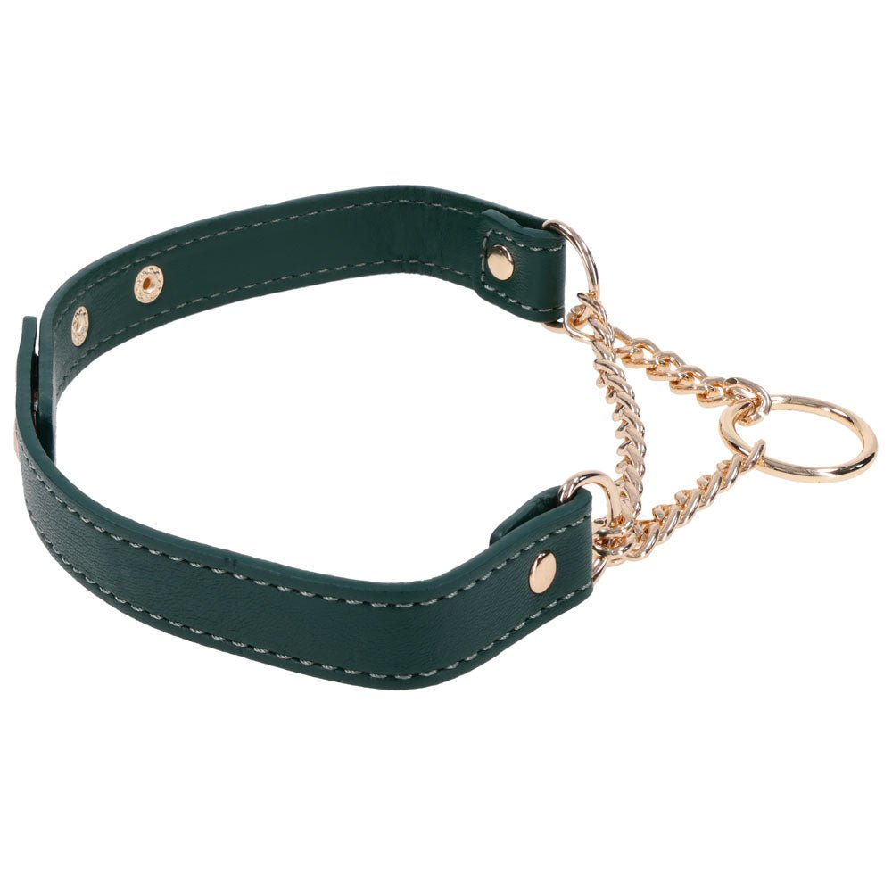 Sex & Mischief Indica Day Collar - Green/Gold Collar - Silk and Sin