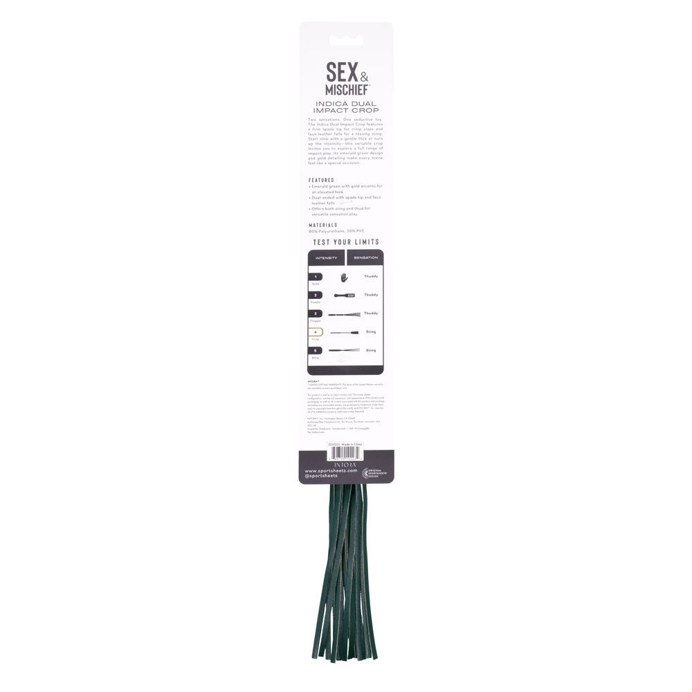 Sex & Mischief Indica Dual Impact Crop - Green Crop Whip - Silk and Sin