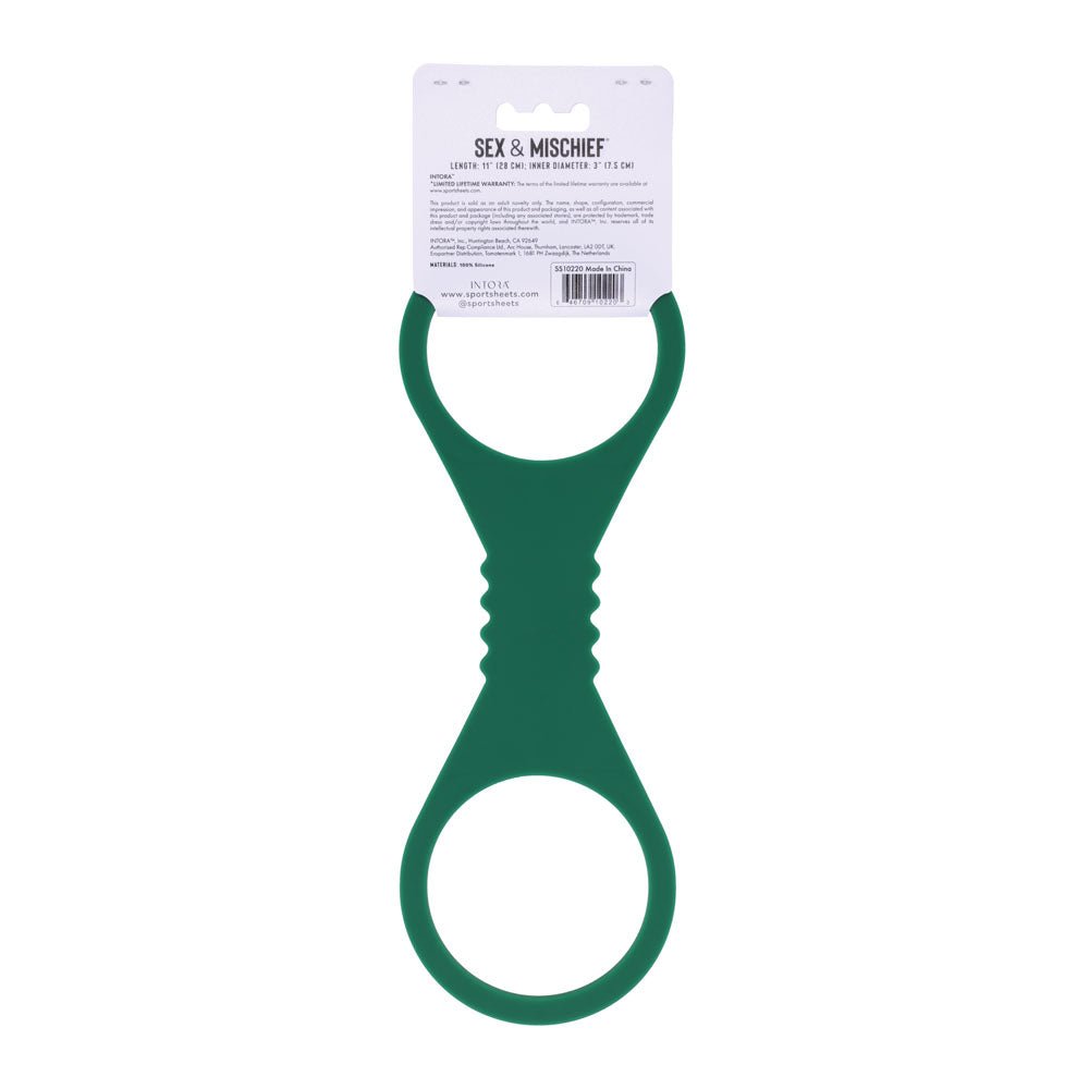 Sex & Mischief Indica Large Silicone Cuffs - Green Large Restraints - silkandsin